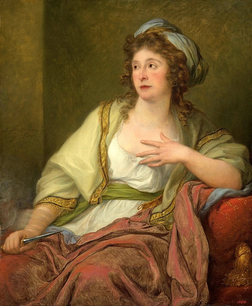 Angelika Kauffmann - Giuliana Falconieri principessa Santacroce nella parte di Lucrezia, Palazzo sull'acqua, Versavia